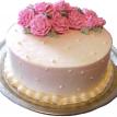 Elegant White with Pink flowers